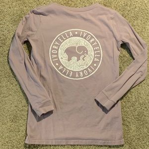 Ivory Ella long sleeve pocket T-shirt
